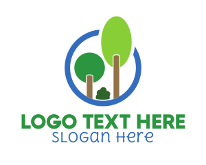 Forest - Trees Eco Forest logo design