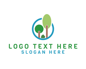 Yard Care - Trees Eco Forest logo design