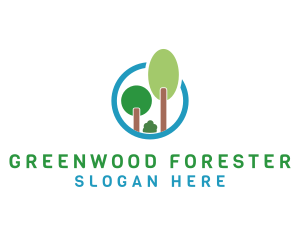 Trees Eco Forest logo design