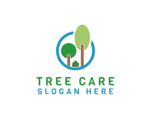 Trees Eco Forest logo design