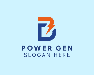 Generator - Lightning Bolt Power logo design