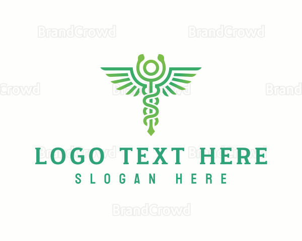 Medicine Caduceus Healthcare Logo