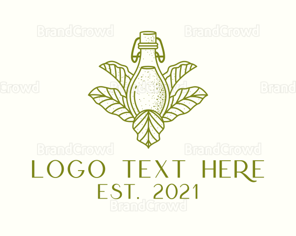 Organic Fermented Tea Bottle Logo