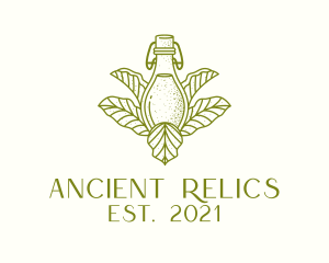 Organic Fermented Tea Bottle logo design