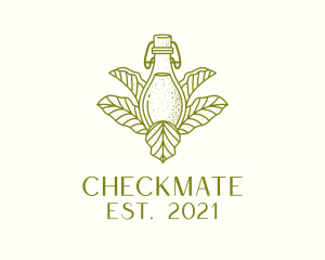 Organic Fermented Tea Bottle logo design