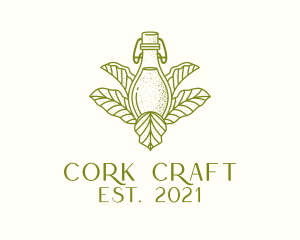 Cork - Organic Fermented Tea Bottle logo design