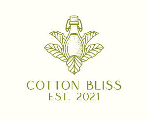 Organic Fermented Tea Bottle logo design