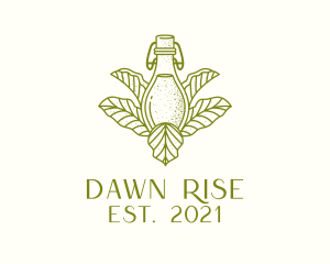 Organic Fermented Tea Bottle logo design