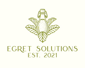 Organic Fermented Tea Bottle logo design