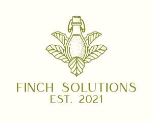 Organic Fermented Tea Bottle logo design