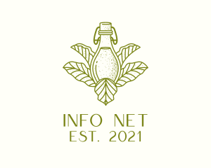 Organic Fermented Tea Bottle logo design