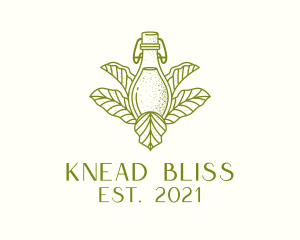 Organic Fermented Tea Bottle logo design