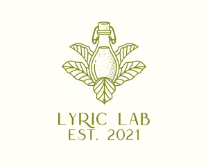 Organic Fermented Tea Bottle logo design