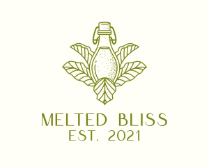 Organic Fermented Tea Bottle logo design