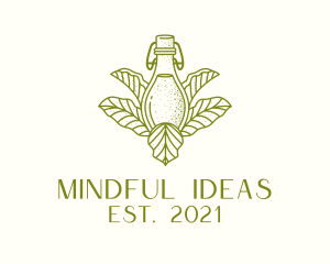 Organic Fermented Tea Bottle logo design