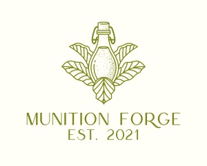 Organic Fermented Tea Bottle logo design