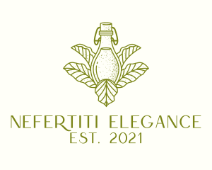 Organic Fermented Tea Bottle logo design