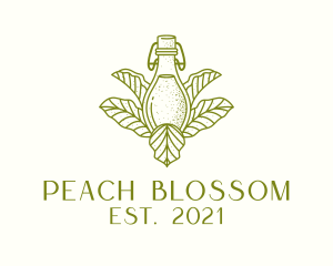 Organic Fermented Tea Bottle logo design