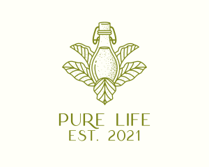 Bottle - Organic Fermented Tea Bottle logo design