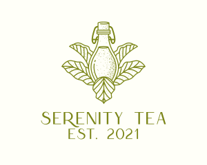 Tea - Organic Fermented Tea Bottle logo design