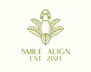 Organic Fermented Tea Bottle logo design