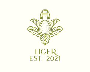 Organic Fermented Tea Bottle logo design