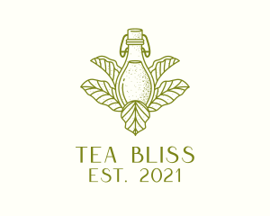 Tea - Organic Fermented Tea Bottle logo design
