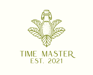 Organic Fermented Tea Bottle logo design