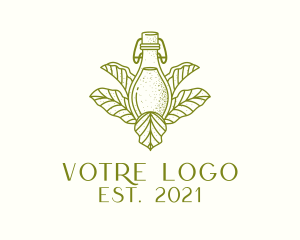 Organic Fermented Tea Bottle logo design