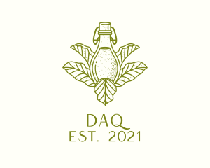 Organic Fermented Tea Bottle logo design