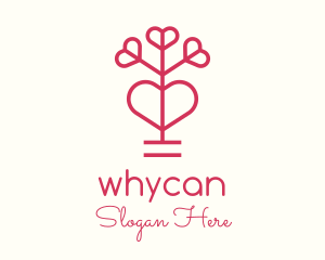 Lovely Red Flower Plant Logo