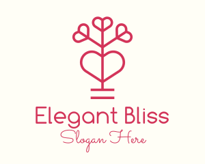 Bloom - Lovely Red Flower Plant logo design