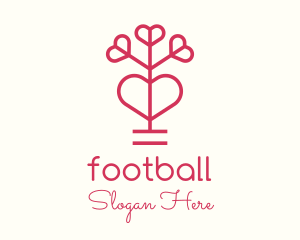 Flower Shop - Lovely Red Flower Plant logo design