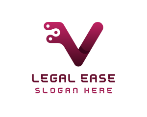 Tech Software Letter V Logo