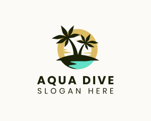 Tropical Island Tree logo design