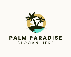 Tropical Island Tree logo design