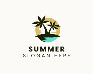 Tropical Island Tree logo design