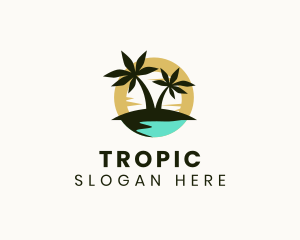 Tropical Island Tree logo design