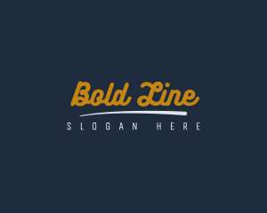 Underline - Quirky Retro Business logo design