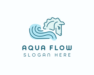 Hydrate - Water Wave Horse logo design