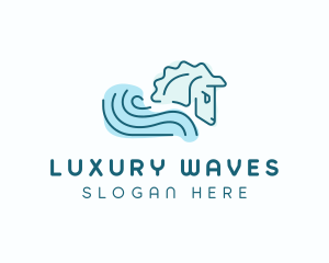 Water Wave Horse logo design