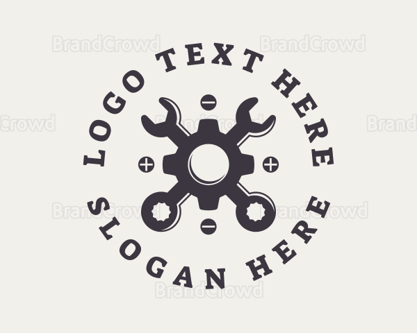 Mechanical Cog Spanner Logo