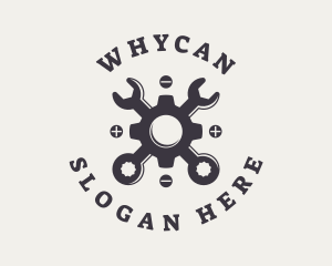 Mechanical Cog Spanner  Logo