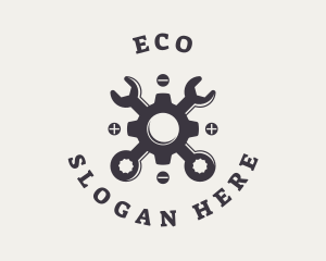 Garage - Mechanical Cog Spanner logo design