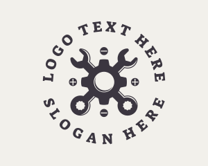 Mechanical Cog Spanner  Logo