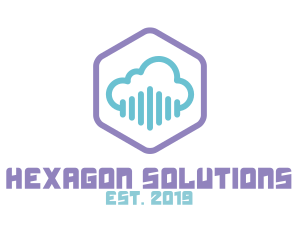 Hexagon - Audio Cloud Hexagon logo design