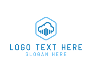Hexagonal - Audio Cloud Hexagon logo design