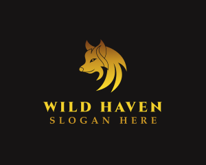 Wild Wolf Canine logo design