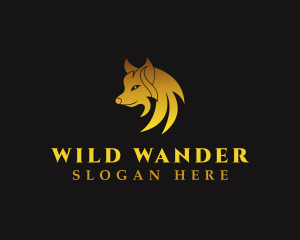 Wild Wolf Canine logo design