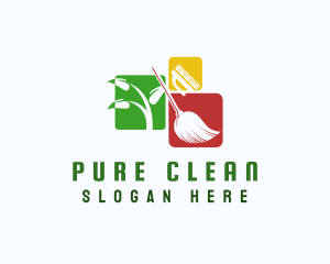 Housekeeping Clean Sanitation logo design